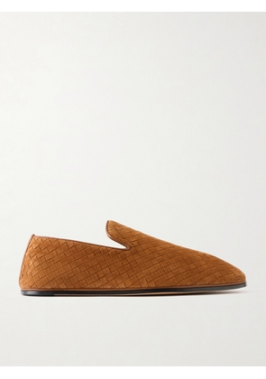Bottega Veneta - Palazzo Intrecciato Suede Loafers - Men - Brown - EU 42
