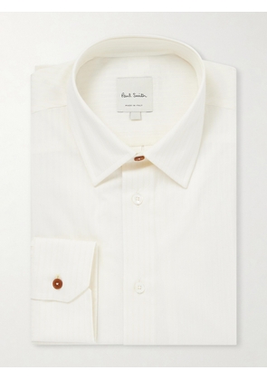 Paul Smith - Striped Cotton and Silk-Blend Shirt - Men - White - UK/US 15