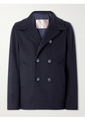 Herno - Double-Breasted Woven Coat - Men - Blue - IT 48