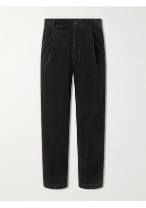 Barena - Straight-Leg Pleated Cotton-Blend Corduroy Trousers - Men - Brown - IT 44