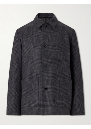 Lardini - Prince of Wales Wool and Cashmere-Blend Jacket - Men - Gray - S