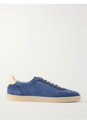 Brunello Cucinelli - Coda di Rondine Suede Sneakers - Men - Blue - EU 40