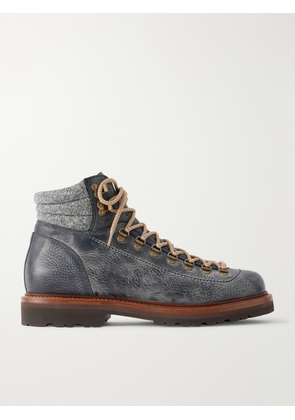 Brunello Cucinelli - Leather Hiking Boots - Men - Gray - EU 40