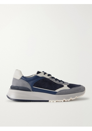Brunello Cucinelli - Leather and Suede Sneakers - Men - Blue - EU 40