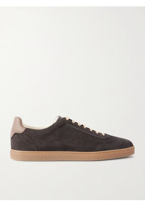 Brunello Cucinelli - Coda di Rondine Suede Sneakers - Men - Gray - EU 40