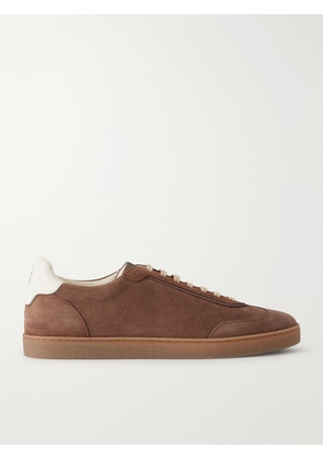 Brunello Cucinelli - Coda di Rondine Suede Sneakers - Men - Brown - EU 40