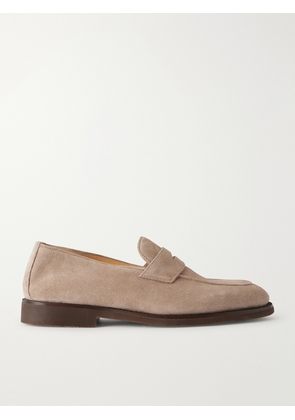 Brunello Cucinelli - Flex Suede Penny Loafers - Men - Neutrals - EU 40