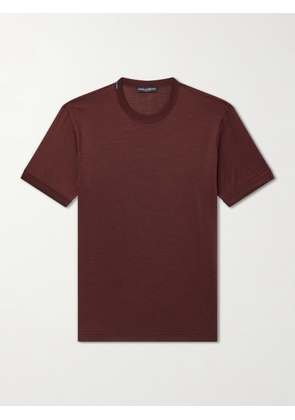Dolce&Gabbana - Silk-Jersey T-Shirt - Men - Red - IT 46
