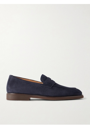 Brunello Cucinelli - Flex Suede Penny Loafers - Men - Blue - EU 40