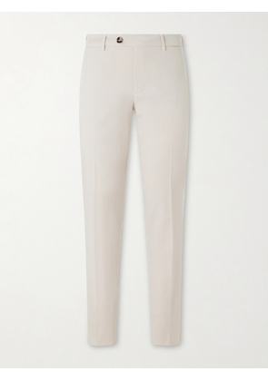 Brunello Cucinelli - Straight-Leg Cotton-Blend Trousers - Men - Neutrals - IT 44