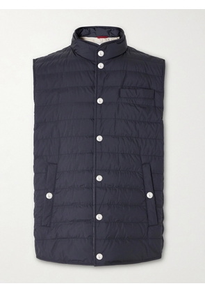 Brunello Cucinelli - Quilted Shell Down Gilet - Men - Blue - S
