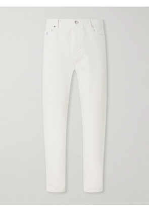 Brunello Cucinelli - Slim-Fit Straight-Leg Logo-Embroidered Jeans - Men - Neutrals - IT 46