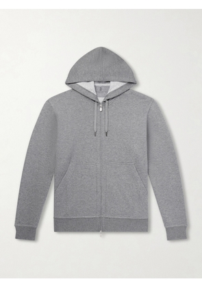 Brunello Cucinelli - Cotton-Blend Jersey Zip-Up Hoodie - Men - Gray - S