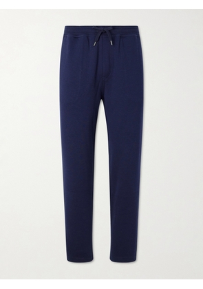 Brunello Cucinelli - Tapered Cotton, Cashmere and Silk-Blend Jersey Sweatpants - Men - Blue - S