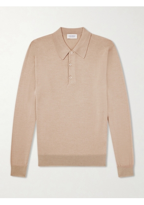 John Smedley - Caverhill Knitted Merino Wool Polo Shirt - Men - Neutrals - S