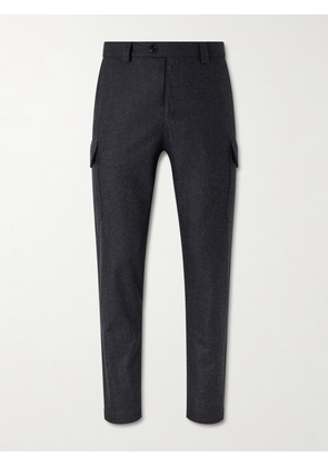 Brunello Cucinelli - Tapered Virgin Wool Cargo Trousers - Men - Gray - IT 46