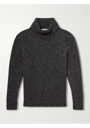 Brunello Cucinelli - Ribbed Cashmere and Silk-Blend Rollneck Sweater - Men - Gray - IT 48