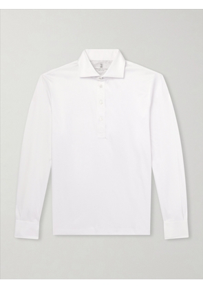 Brunello Cucinelli - Cotton Polo Shirt - Men - White - S