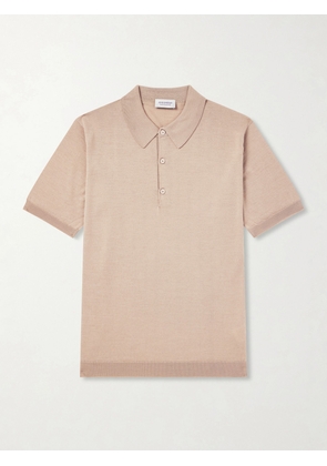 John Smedley - Macloud Knitted Merino Wool Polo Shirt - Men - Neutrals - S