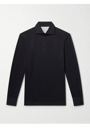 Brunello Cucinelli - Cotton Polo Shirt - Men - Black - S