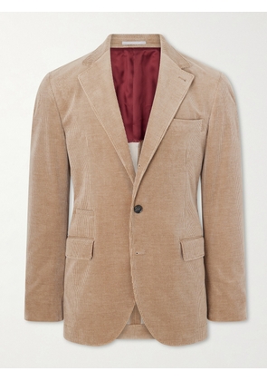 Brunello Cucinelli - Cotton-Blend Corduroy Suit Jacket - Men - Brown - IT 46