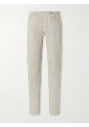 Brunello Cucinelli - Straight-Leg Cotton-Corduroy Trousers - Men - Neutrals - IT 46
