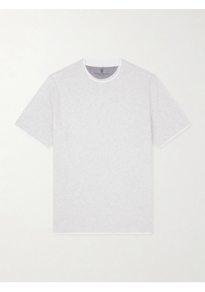 Brunello Cucinelli - Layered Cotton-Jersey T-Shirt - Men - Gray - S