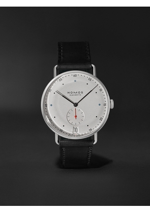 NOMOS Glashütte - Metro 38 Date Hand-Wound 38.5mm Stainless Steel and Leather Watch, Ref.No. 1102 - Men - White