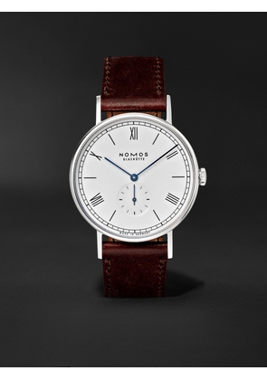 NOMOS Glashütte - Ludwig Hand-Wound 38mm Stainless Steel and Leather Watch, Ref. 237 - Men - White