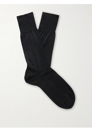 Falke - Set of Two Silk-Blend Socks - Men - Black - EU 39-40