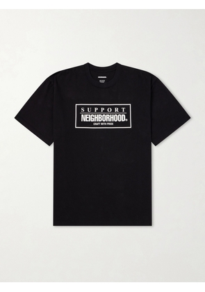 Neighborhood - Logo-Print Cotton-Jersey T-Shirt - Men - Black - S