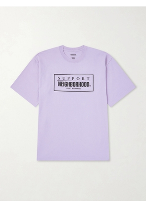 Neighborhood - Logo-Print Cotton-Jersey T-Shirt - Men - Purple - S