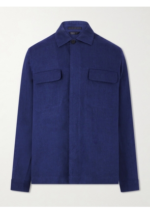 Sunspel - Linen Overshirt - Men - Blue - S