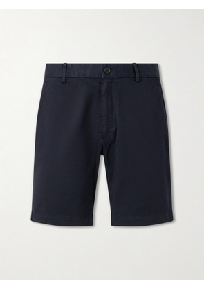 Sunspel - Straight-Leg Garment-Dyed Cotton-Blend Twill Chino Shorts - Men - Blue - UK/US 28