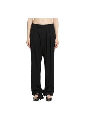 Pleated Tie-Hem Pants