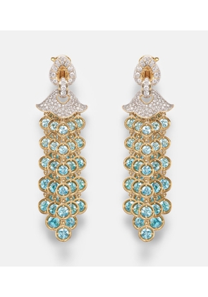 Marina B Pampilles 18kt gold drop earrings with diamonds and zircons