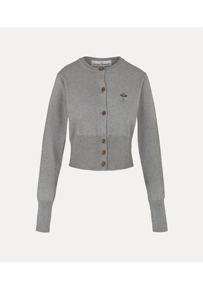 Vivienne Westwood Bea Cropped Cardigan Cashmere / Cotton Dark-grey-melange XS Women