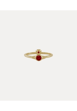 Vivienne Westwood London Orb Ring Gold-red-cz Gold-red-cz Unisex