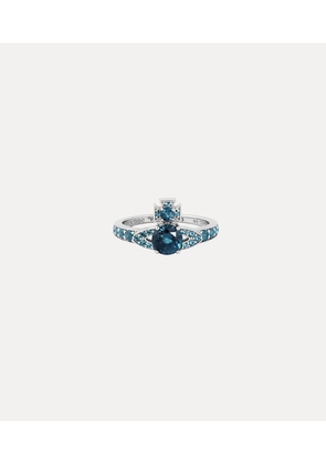 Vivienne Westwood Ismene Ring Platinum-dark-blue-cz Platinum-dark-blue-cz Unisex
