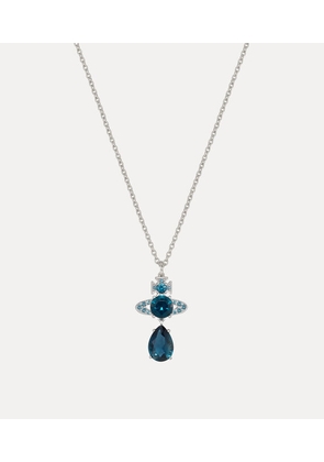Vivienne Westwood Ismene Drop Pendant Necklace Platinum-dark-blue-cz Platinum-dark-blue-cz Women