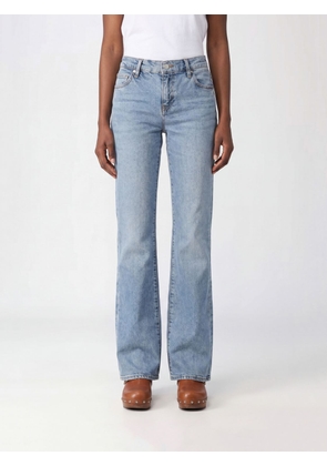 FRAME High-Waisted Flared Jeans in Stretch Cotton Denim