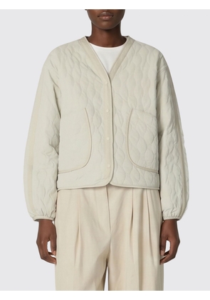 SAVE THE DUCK Short Quilted Jacket in Recycled Polyester with V-Neck