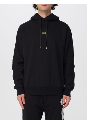 DISCLAIMER Cotton Hoodie with Printed Logo and Dropped Shoulders