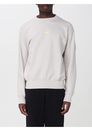 DISCLAIMER Crew Neck Cotton Jumper with Printed Logo and Dropped Shoulders