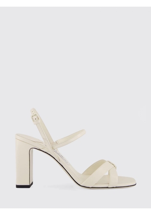 JIMMY CHOO Elsy Nappa Leather Sandals with High Block Heel and Open Toe