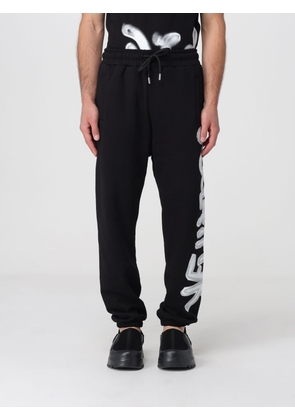 DISCLAIMER Cotton Jogging Trousers with Drawstring and Contrast Logo
