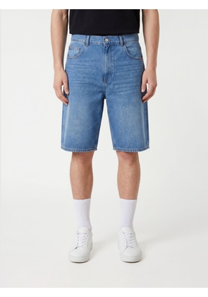 AMISH Five-Pocket Knee-Length Denim Bermuda Shorts with Belt Loops