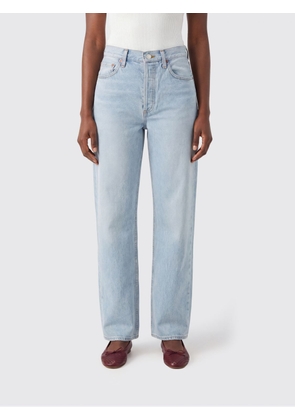 AGOLDE Jeans Woman color Gnawed Blue