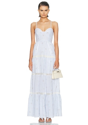 LoveShackFancy Story Dress in Sky Mist - Blue. Size 6 (also in 0, 2, 4, 8).