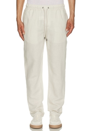 Onia Air Linen Pull-On Pants in Stone - Grey. Size XL/1X (also in S, M, L).